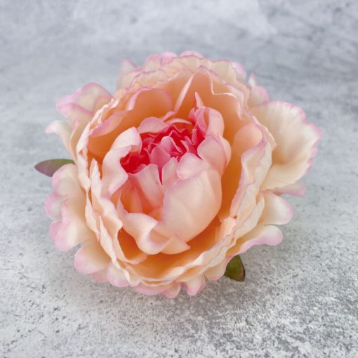 Selyemvirágfej - Bazsarózsa, cirmos rózsaszín 12*7cm 8279CRSZ