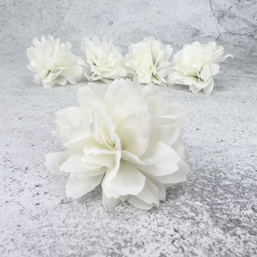 Selyemvirágfej - Kerti szegfű, fehér 4,5*4cm, 5/cs 8280FEH