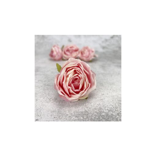 Selyemvirág - Százlevelű rózsafej, 5,5*5,5cm 4/cs - Cirmos rózsaszín 8282CRSZ