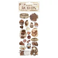   DFLRB194 - Rub-on cm 10,16x21,6 - Coffee and Chocolate vintage sweet moments