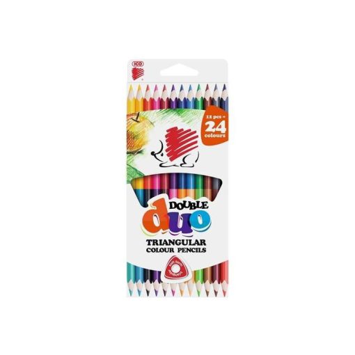 12 db-os színes ceruza készlet ICO SÜNI kétvégű F34016K12/98081