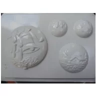 Gipszkiöntő forma, normál - Karácsonyi gömbdíszek