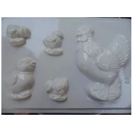 Gipszkiöntő forma, normál - Tyúkanyó , csibék