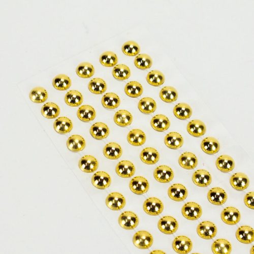 Öntapadós flitter gyöngyök 140db/lap - Arany, 0,7cm 8725ARN