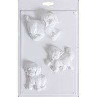 Gipszkiöntő forma 29 x 18 cm, kutya és cica