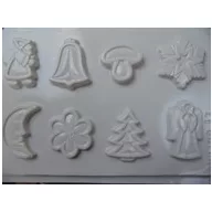   Gipszkiöntő forma, normál - Karácsonyi 8 motívumos (antik)
