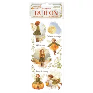 DFLRB185 - Rub-on cm 10,16x21,6 - Whispering woods fairy