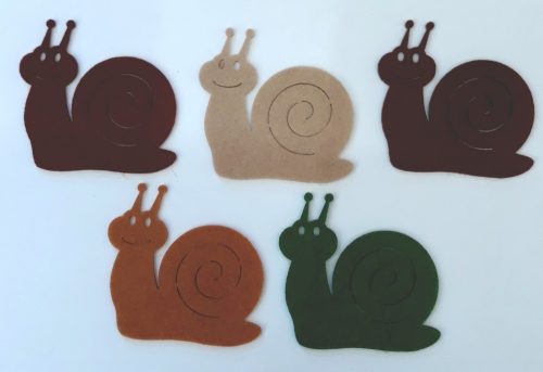 Filcfigura csigák 5 db/cs kb 6cm 38084