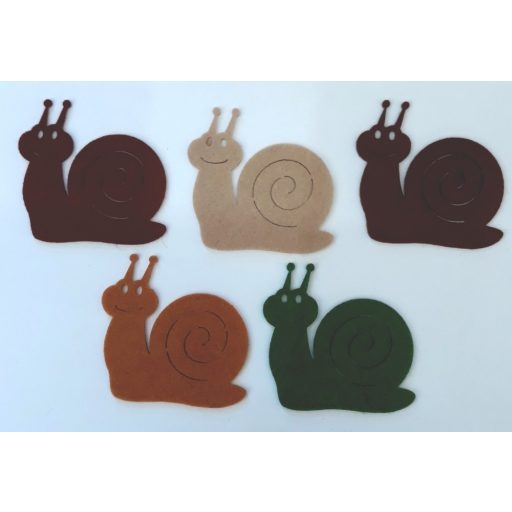Filcfigura csigák 5 db/cs kb 6cm 38084 – kreatív dekorációhoz