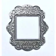 Fém díszítőelem, keret 5*5cm 10/cs – kreatív hobby projektekhez és dekorációhoz – Papelito.hu