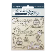 SCB05 - Chipboard - 9,5x9,5 cm - Klasszikus karácsony