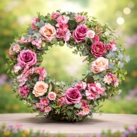 Mesebeli Rózsás Koszorú –Csináld Magad Csomag (45 cm) – DIY projektekhez