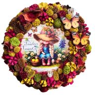 Tavaszi Dekoráció - Tündéri Ajtódísz – Csináld Magad Csomag – DIY projektekhez