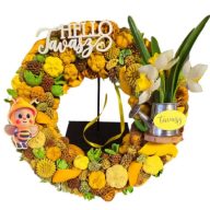 Tavaszi dekoráció - Méhecskés Koszorú - Csináld Magad Csomag – DIY projektekhez