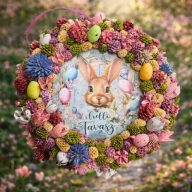 Tavaszi Dekoráció – Húsvéti Nyuszi Ajtódísz – Csináld Magad Csomag – DIY projektekhez