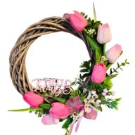 Tavaszi dekoráció - Rózsaszín Tulipánkoszorú - Csináld Magad Csomag – DIY projektekhez