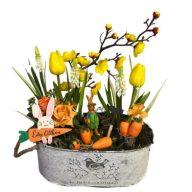 Tavaszi dekoráció - Répás Asztaldísz - Csináld Magad Csomag – DIY projektekhez