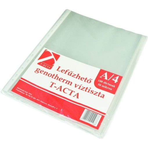 Genotherm T-Acta, lefűzhető A/4 50 mikron, víztiszta 100/cs D14203100