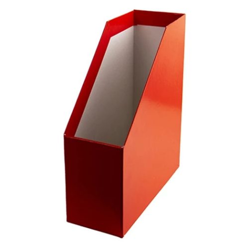 Iratpapucs 90 mm merevfalú, karton T-Acta - Piros D17152400