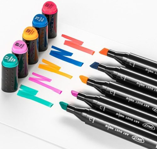 Alkoholos filctoll, kétvégű "Art Duet" - Élénk zöld DACO00537/46