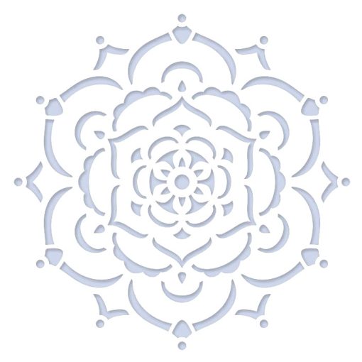 Stencil / Sablon Mandala virág HDS25-013, 25*25 cm