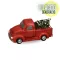 Vintage pick up fenyőfával világítós piros – koszorúhoz, asztaldíszhez