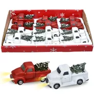 Vintage pick up fenyőfával világítós vegyes színek 12db/doboz - OKOSÁR! – koszorúhoz, asztaldíszhez