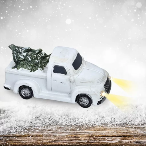 Vintage pick up fenyőfával világítós vegyes színek 12db/doboz - OKOSÁR! – koszorúhoz, asztaldíszhez