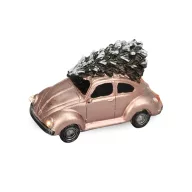 Vintage bogárhátú fenyőfával világítós rózsaarany – koszorúhoz, asztaldíszhez