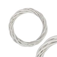 Vessző koszorú fehér 15cm – ajtódíszhez, koszorúalapnak