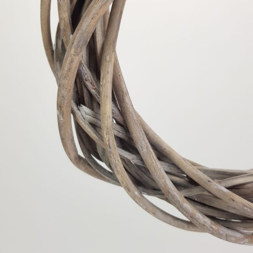 Vessző koszorú szürke 20cm – ajtódíszhez, koszorúalapnak