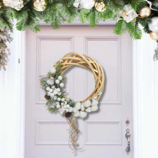 Vessző koszorú natúr 10cm – koszorúkészítéshez – Koszorú alapok, asztal- és ajtódísz kellékek