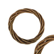 Vessző koszorú barna 15cm – ajtódíszhez, koszorúalapnak #0522B