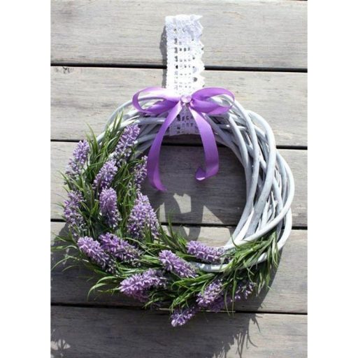 Vessző koszorú pasztell rózsa 20cm – koszorúkészítéshez