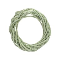 Vessző koszorú pasztell zöld 25cm 48/# – ajtódíszhez, koszorúalapnak