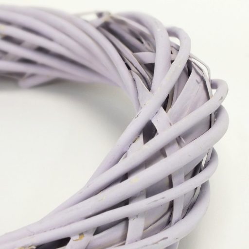 Vessző koszorú pasztell lila 25cm – ajtódíszhez, koszorúalapnak