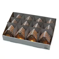 Világítós mézeskalács házikó 12db/doboz - OKOSÁR! – karácsonyi dekorációhoz