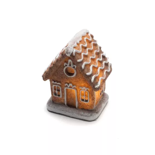 Világítós mézeskalács házikó 12db/doboz - OKOSÁR! – karácsonyi dekorációhoz