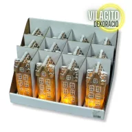 Világítós emeletes mézeskalács ház 12db/doboz - OKOSÁR! – karácsonyi dekorációhoz #OKOS