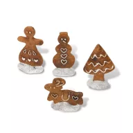 Mézeskalács figurák 4db/cs – karácsonyi dekorációhoz
