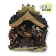 Karácsonyi betlehem - világítós dísz – karácsonyi dekorációhoz