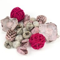 Magenta vesszőgömbös terméscsomag – koszorúhoz, természetes dekorációhoz