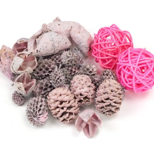 Rózsaszín vesszőgömbös terméscsomag – koszorúhoz, természetes dekorációhoz