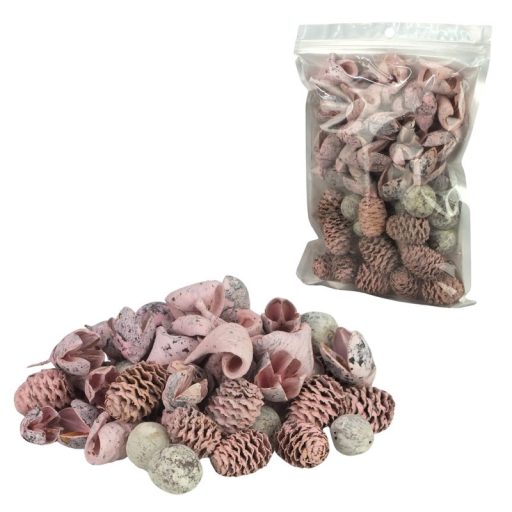 Extra terméscsomag - rózsaszín – koszorúhoz, természetes dekorációhoz