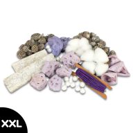 XXL hamvas lila terméscsomag – koszorúhoz, természetes dekorációhoz