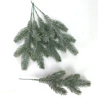 Fenyőág havas 5db/cs – virágdekorációhoz, koszorúhoz