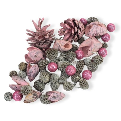 Fenyőerdő csomag rózsaszín – koszorúhoz, természetes dekorációhoz