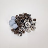 Vándor terméscsomag szürke – koszorúhoz, természetes dekorációhoz