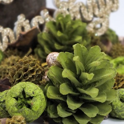 XXL karácsonyi terméscsomag "Boldog Karácsonyt" – koszorúhoz, természetes dekorációhoz