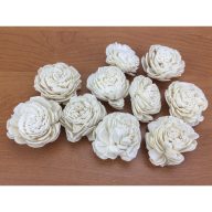 Natúr ming rózsa fej  10db/csomag – koszorúhoz, természetes dekorációhoz